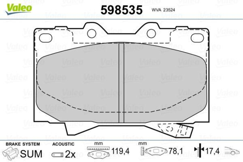 VALEO 598535 SBB-Satz PREMIUM