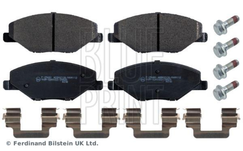 BLUE PRINT ADBP420007 Bremsbelagsatz mit Befestigungsmaterial für VW-Audi
