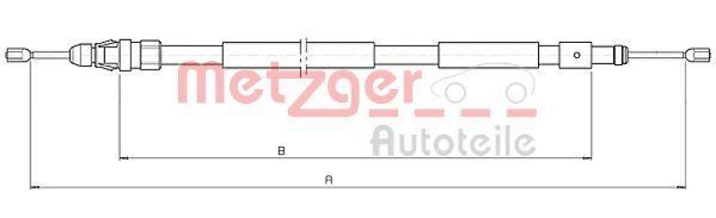 METZGER 10.4709 Seilzug, Feststellbremse