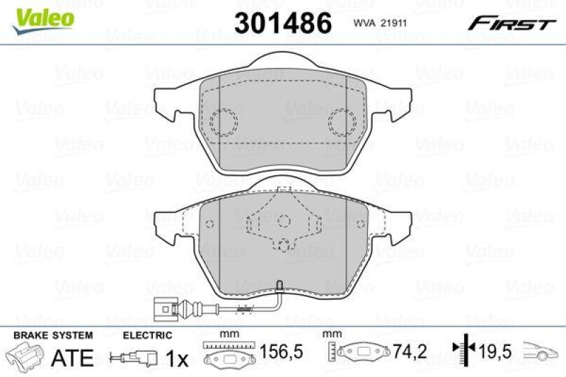 VALEO 301486 SBB-Satz FIRST