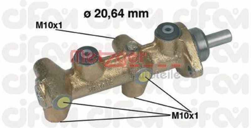 METZGER 202-040 Hydr. Hauptbremszylinder Cifam für AUDI/VW