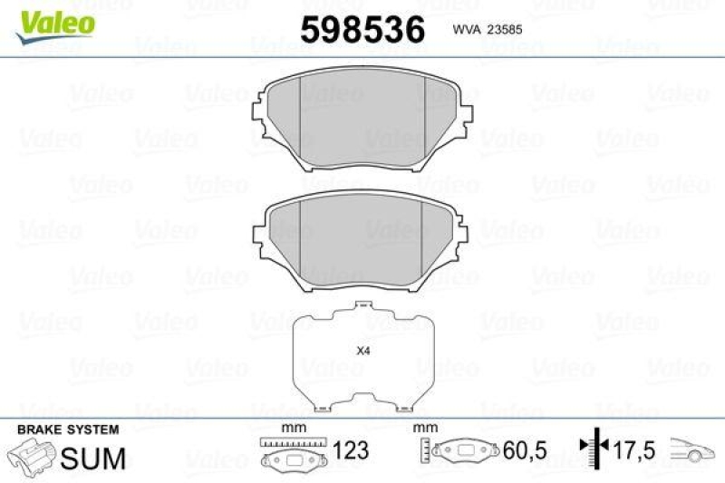 VALEO 598536 SBB-Satz PREMIUM