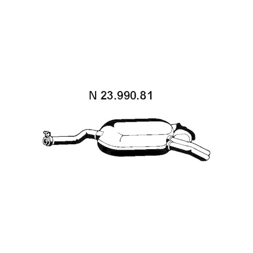 EBERSPÄCHER 23.990.81 Endschalldämpfer 1200mm für Mercedes-Benz