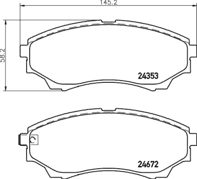 HELLA 8DB 355 012-381 Bremsbelagsatz Scheibenbremse