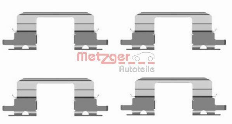 METZGER 109-1672 Zubehörsatz, Scheibenbremsbelag für SUBARU