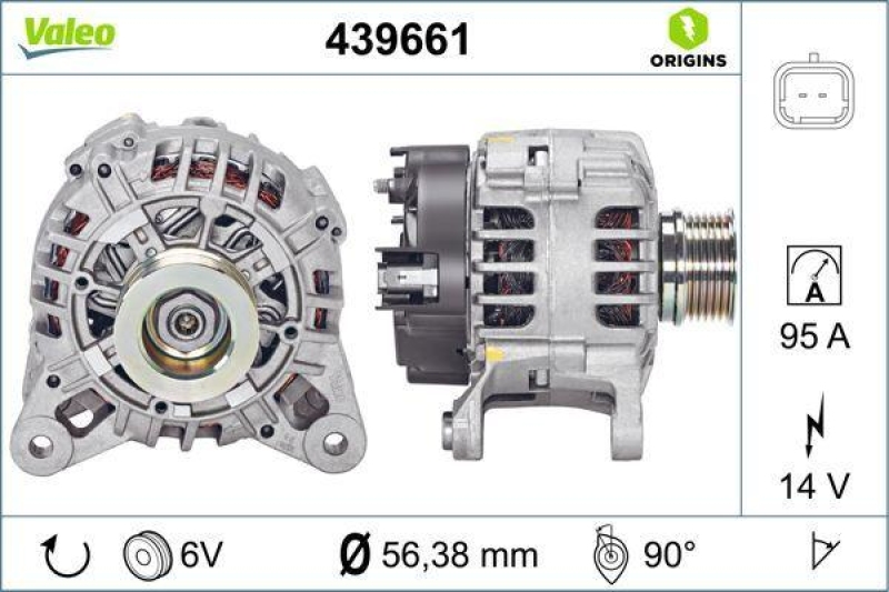 VALEO 439661 Generator Neu - ORIGINS