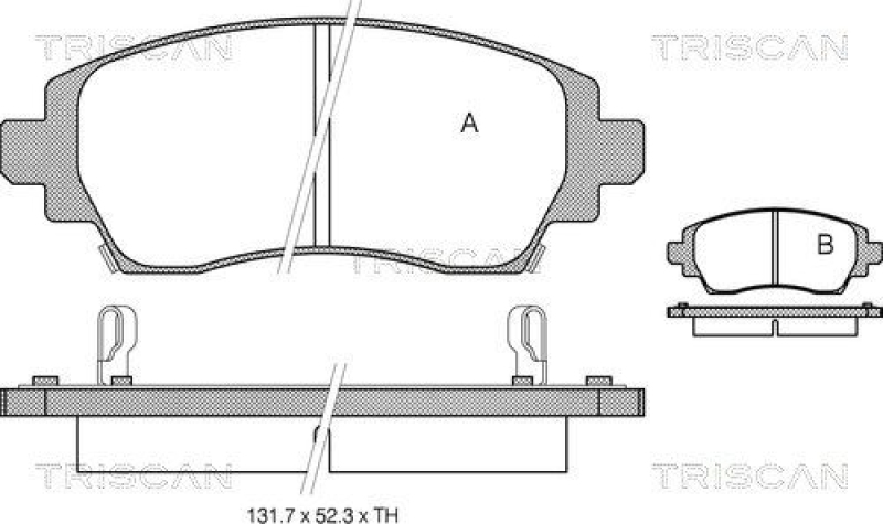 TRISCAN 8110 13021 Bremsbelag Vorne für Toyota Corolla