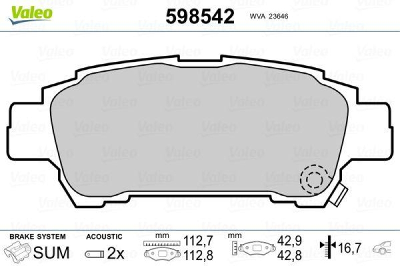 VALEO 598542 SBB-Satz PREMIUM