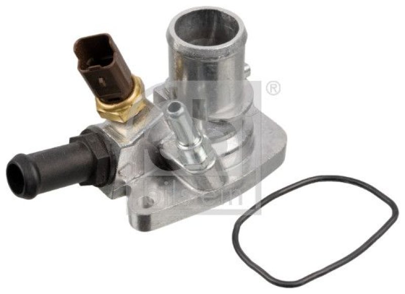 FEBI BILSTEIN 170513 Thermostat mit Gehäuse, Dichtung und Temperaturschalter für Fiat