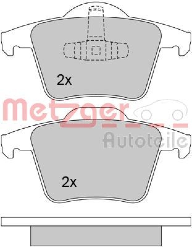 METZGER 1170142 Bremsbelagsatz, Scheibenbremse WVA 24 011