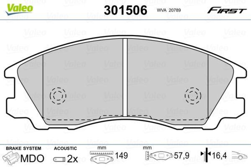 VALEO 301506 SBB-Satz FIRST