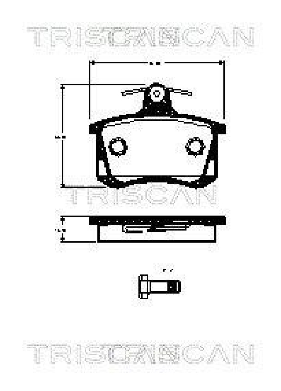 TRISCAN 8110 29070 Bremsbelag Hinten für Audi A4