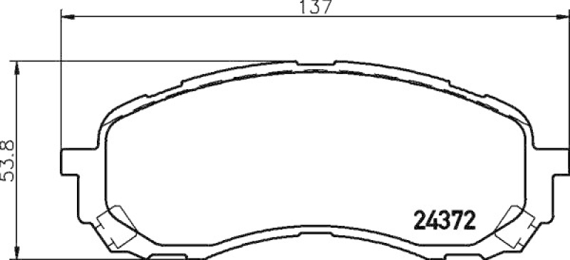 HELLA 8DB 355 012-451 Bremsbelagsatz, Scheibenbremsbelag f&uuml;r SUBARU