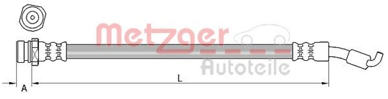 METZGER 4111440 Bremsschlauch für HYUNDAI/KIA HA links