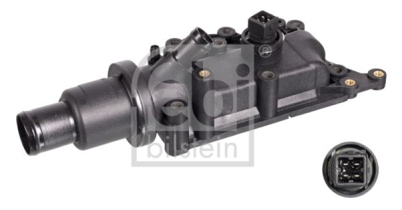 FEBI BILSTEIN 106202 Thermostat mit Gehäuse, Dichtung und Temperaturschalter für Renault