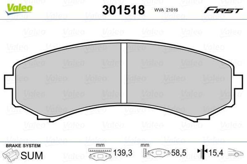 VALEO 301518 SBB-Satz FIRST