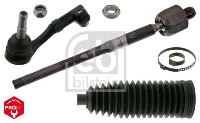 FEBI BILSTEIN 40515 Spurstange mit Endstück, Manschette und Anbaumaterial für BMW