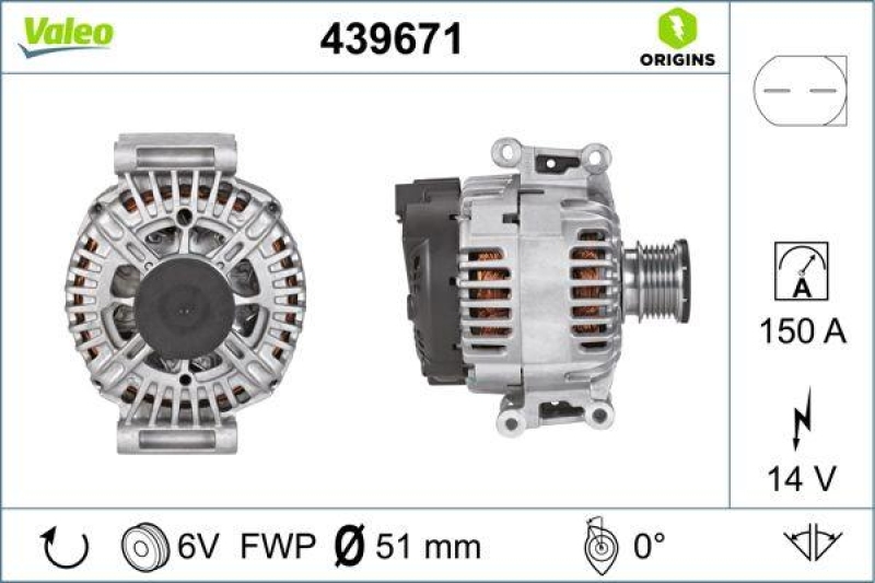 VALEO 439671 Generator Neu - ORIGINS