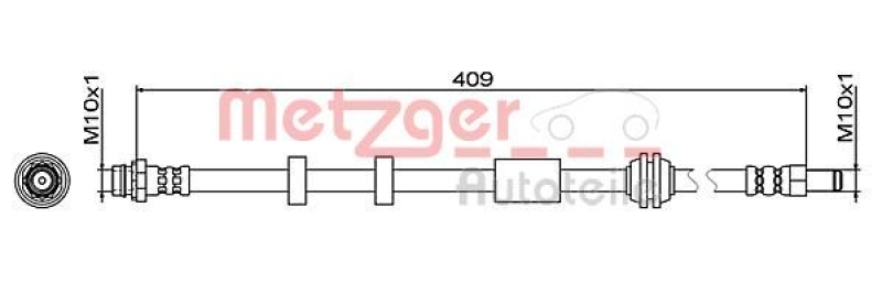 METZGER 4111468 Bremsschlauch für IVECO VA links/rechts