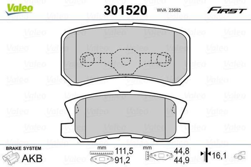 VALEO 301520 SBB-Satz FIRST