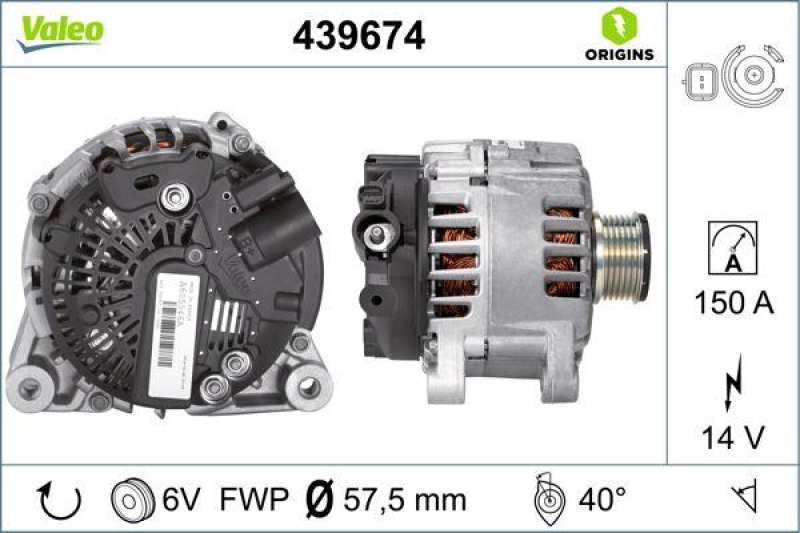 VALEO 439674 Generator Neu - ORIGINS