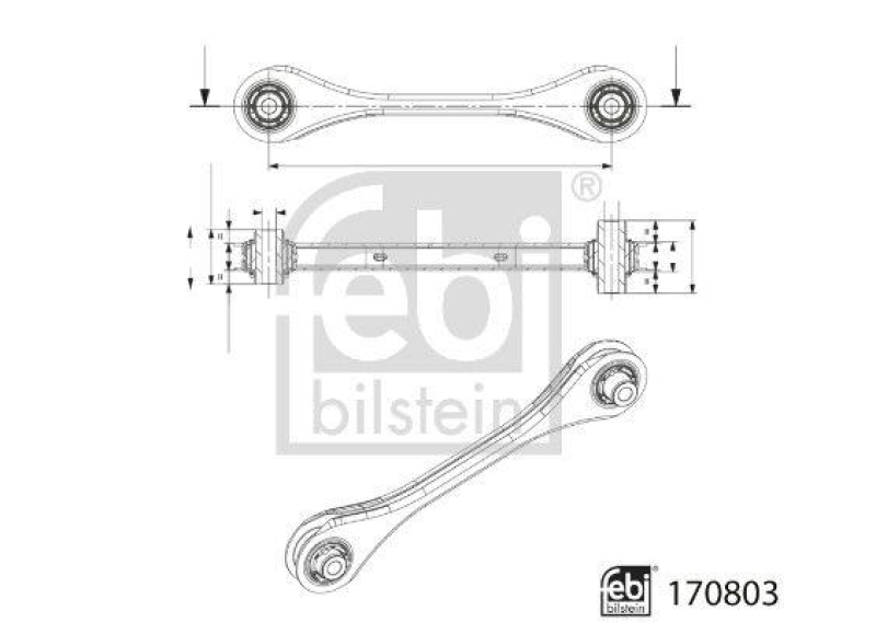 FEBI BILSTEIN 170803 Querlenker mit Gummilagern für VW-Audi