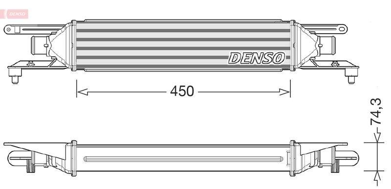 DENSO DIT01007 Ladeluftkühler FIAT GRANDE PUNTO (199_) 1.3 D Multijet (10-)