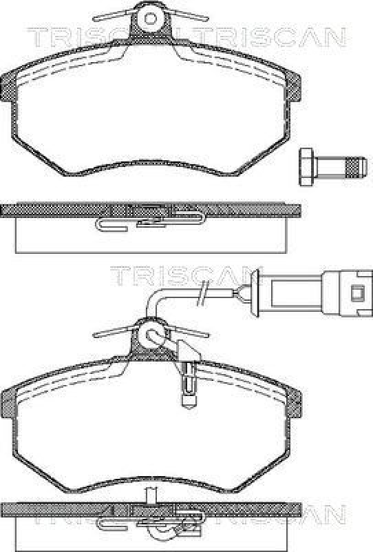 TRISCAN 8110 29121 Bremsbelag Vorne für Audi