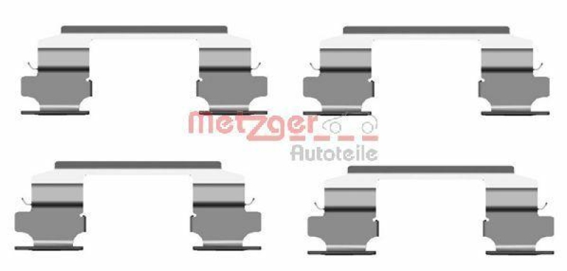 METZGER 109-1686 Zubehörsatz, Scheibenbremsbelag für NISSAN