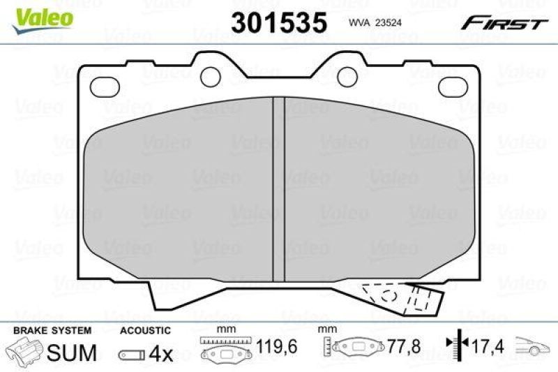 VALEO 301535 SBB-Satz FIRST