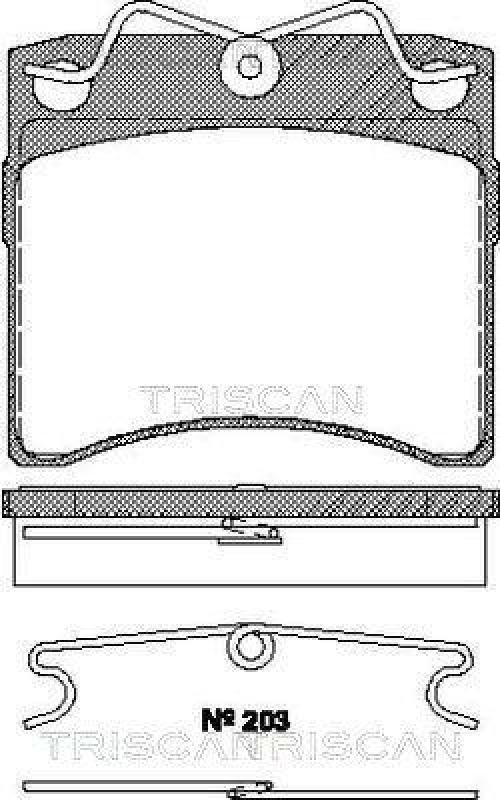 TRISCAN 8110 29153 Bremsbelag Vorne für Volkswagen Transporter T4