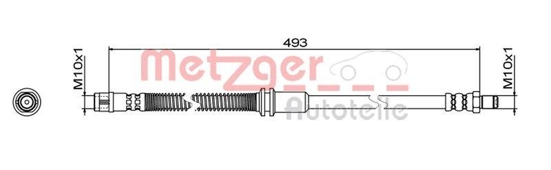 METZGER 4111482 Bremsschlauch für MB VA links/rechts