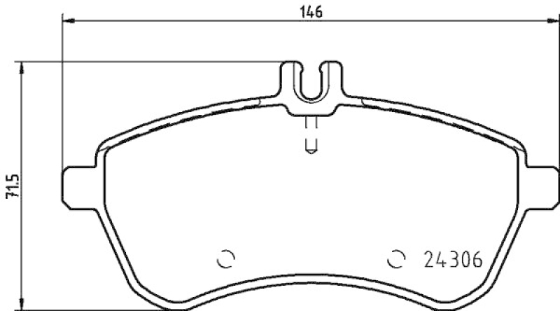 HELLA 8DB 355 012-601 Bremsbelagsatz, Scheibenbremsbelag für MB