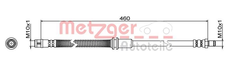 METZGER 4111483 Bremsschlauch für MB VA links/rechts