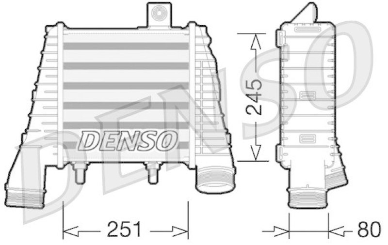 DENSO DIT02009 Ladeluftkühler AUDI A8 3.0 TDi / 4.2 Tdi (RIGHT)