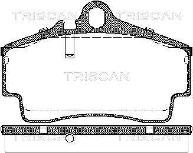 TRISCAN 8110 29163 Bremsbelag Hinten für Porsche Boxster