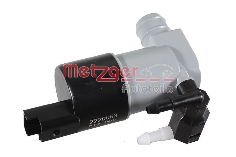 METZGER 2220063 Waschwasserpumpe, Scheibenreinigung für NISSAN vorne