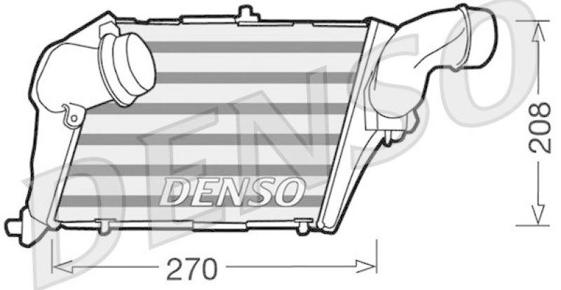 DENSO DIT02012 Ladeluftkühler AUDI A8 (4E_) 4.0 TDI quattro (2003 - 2005)