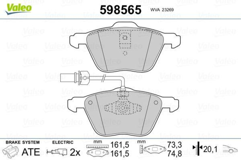 VALEO 598565 SBB-Satz PREMIUM