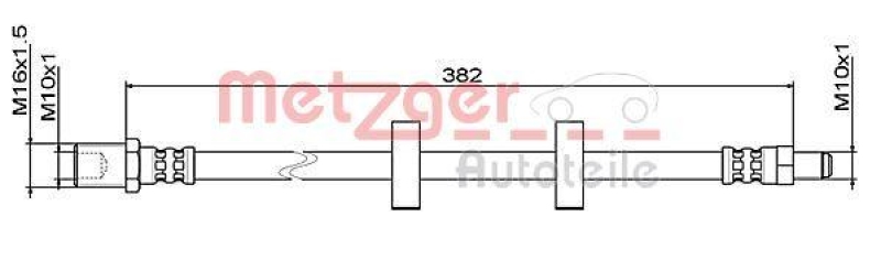 METZGER 4111487 Bremsschlauch für IVECO VA links/rechts