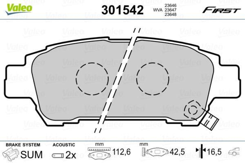 VALEO 301542 SBB-Satz FIRST