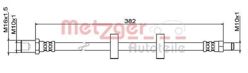 METZGER 4111487 Bremsschlauch f&uuml;r IVECO VA links/rechts