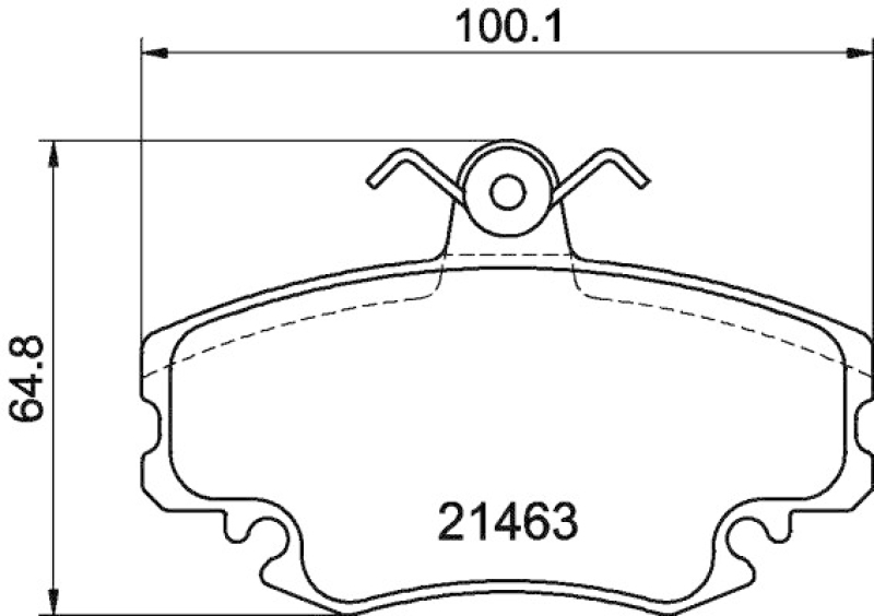 HELLA 8DB 355 012-671 Bremsbelagsatz Scheibenbremse