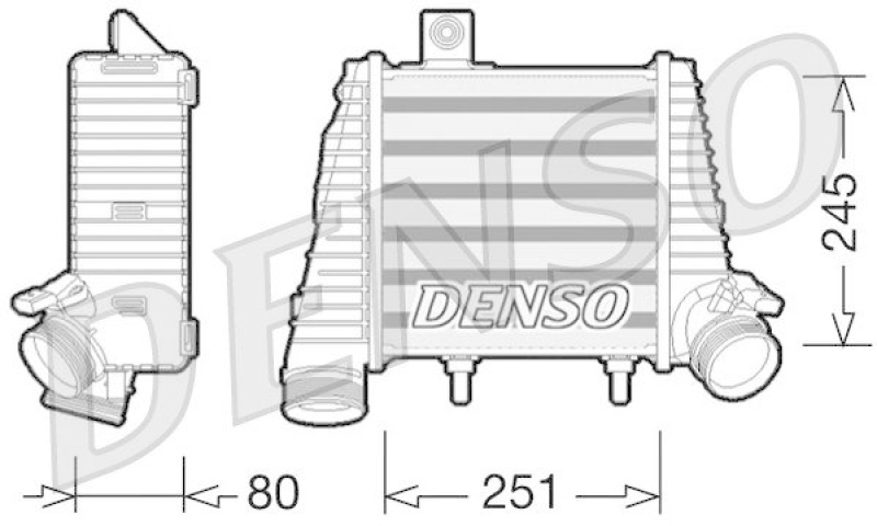 DENSO DIT02016 Ladeluftkühler AUDI A8 3.0 TDi / 4.2 TDi (RIGHT)