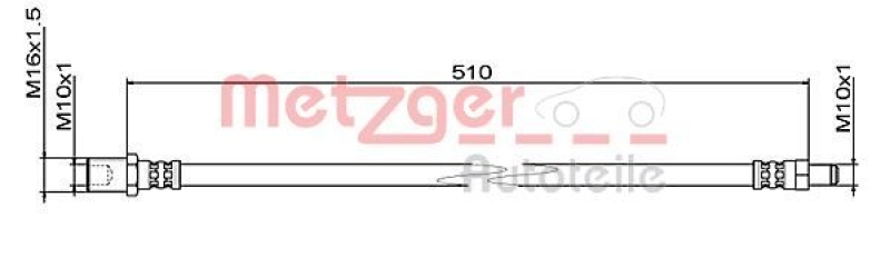 METZGER 4111494 Bremsschlauch für IVECO VA LI/rechts