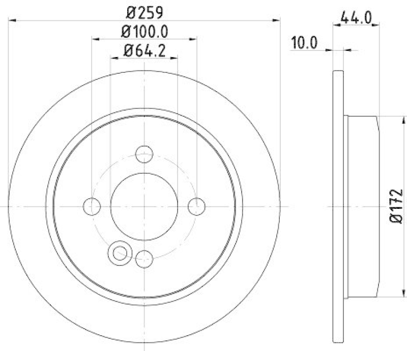 HELLA 8DD 355 115-261 Bremsscheibe