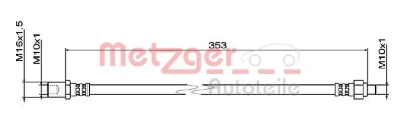 METZGER 4111495 Bremsschlauch für IVECO HA LI/rechts