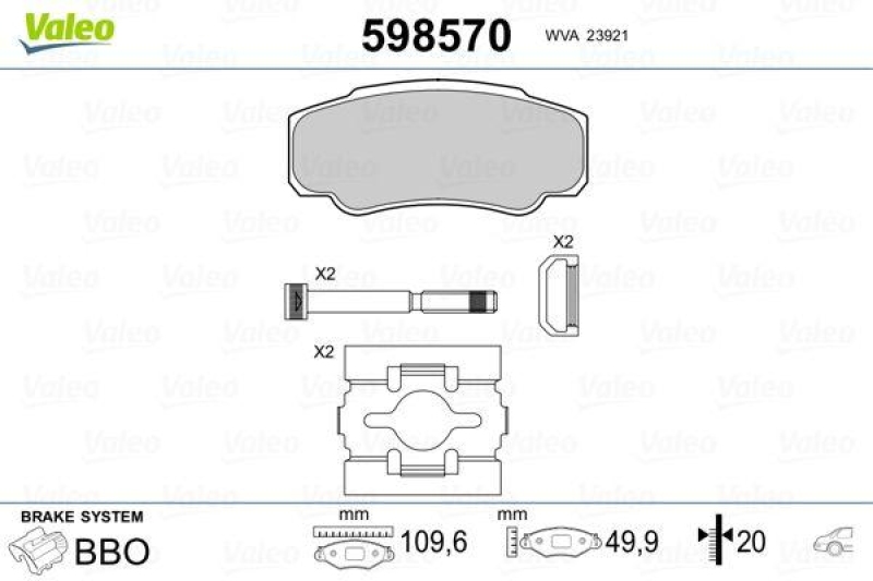 VALEO 598570 SBB-Satz PREMIUM