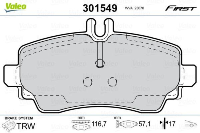 VALEO 301549 SBB-Satz FIRST