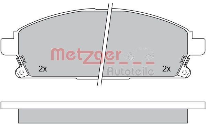 METZGER 1170159 Bremsbelagsatz, Scheibenbremse WVA 23 420